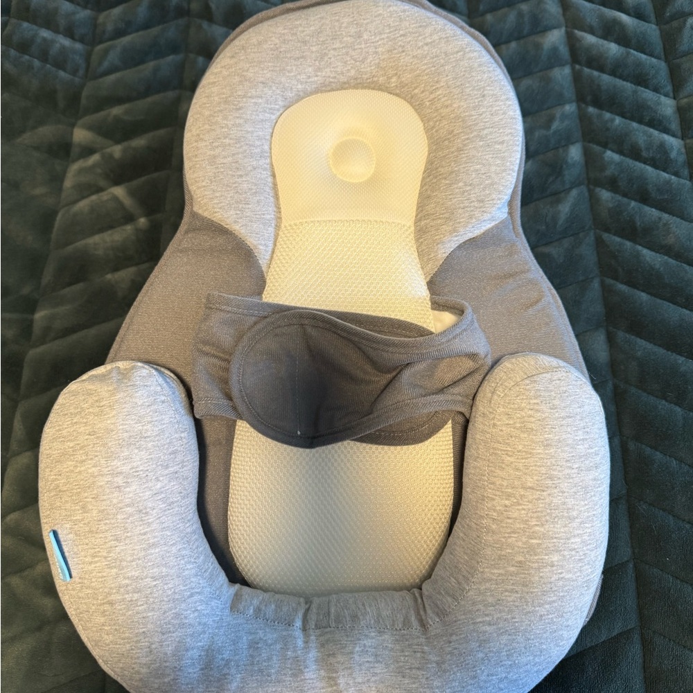 Gray and Cream Baby Support Pillow